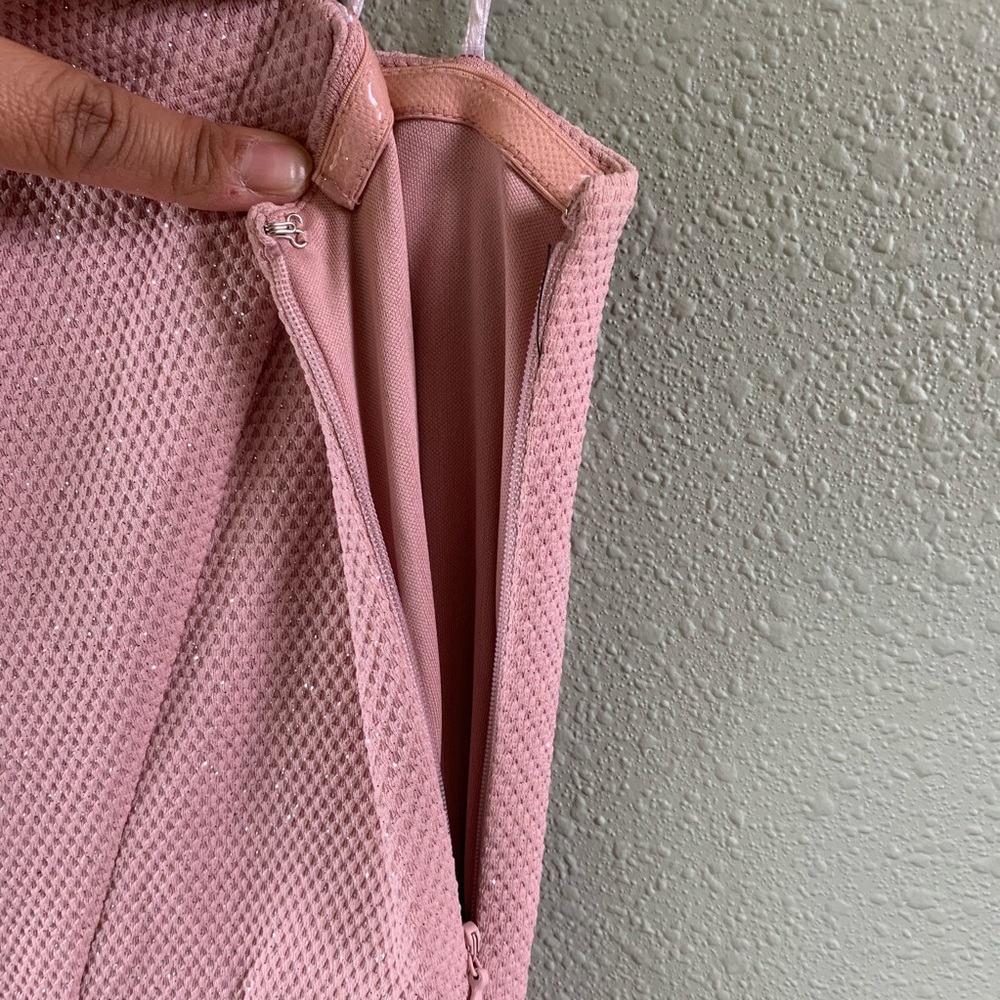 Vince Camuto pink metallic one shoulder dress  (Bundle Dresses to Save) - Picture 5 of 8
